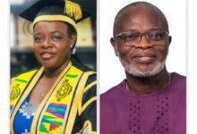 From Left: Professor Nana Aba Appiah Amfo, Vice-Chancellor of the University of Ghana; and Professor Abeku Blankson, Vice-Chancellor of the African University of Communication and Business (AUCB)