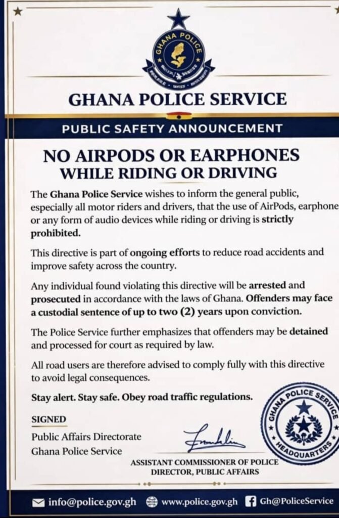 Below is the statement purported to have been issued by the Ghana Police Service: 